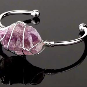 925 AMETHYST CRYSTAL CUFF